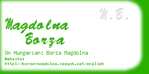 magdolna borza business card